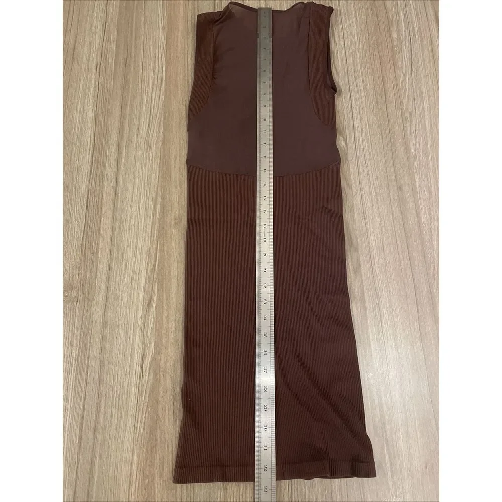 Free People Intimately Dress Size M/L Chocolate/Brown Fitted‎ Stretch NWOT